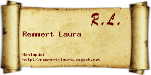 Remmert Laura névjegykártya